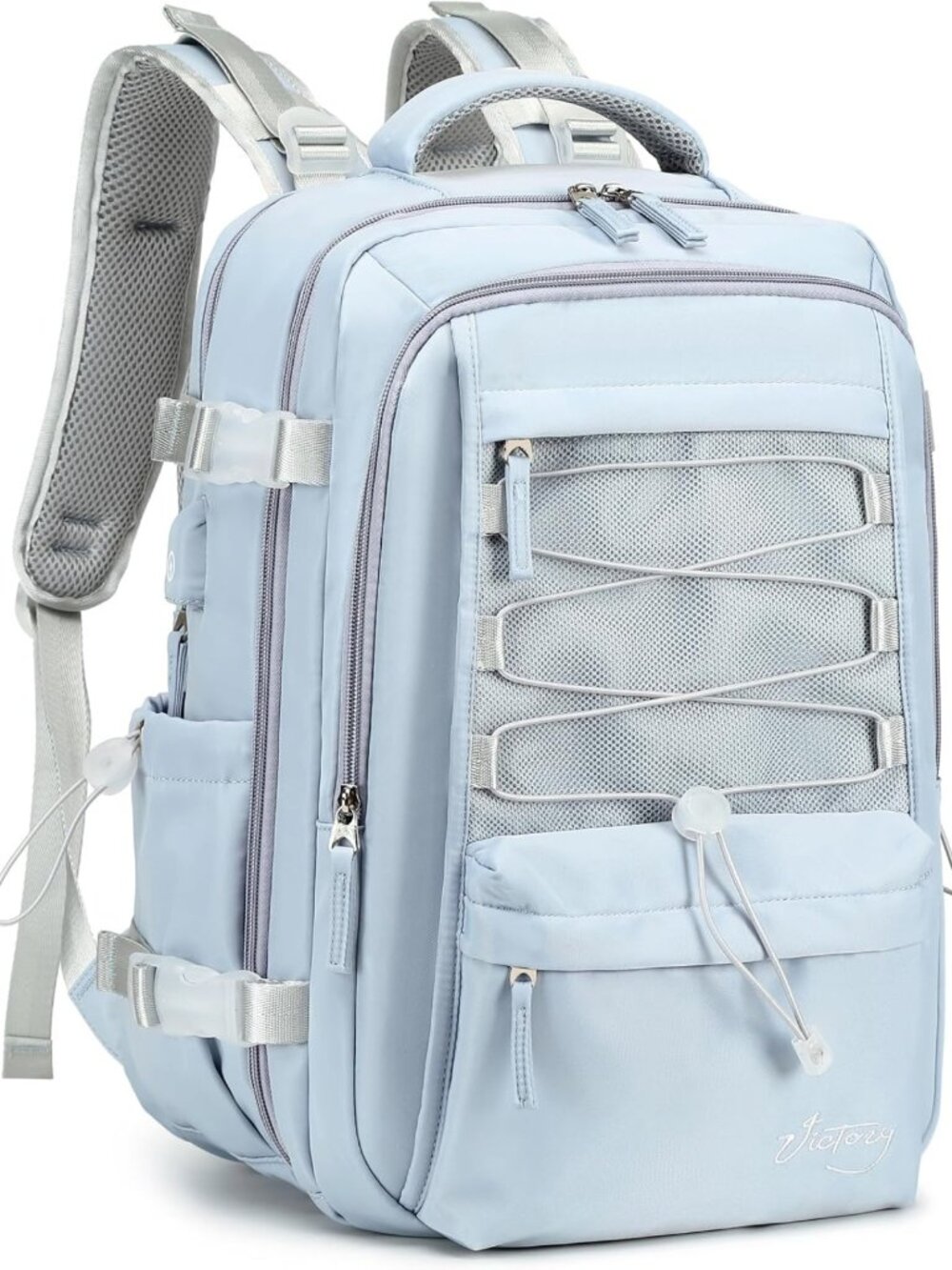 Stylish Travel Backpack for 15.6" Laptop, USB Port, Flight Approved, Large